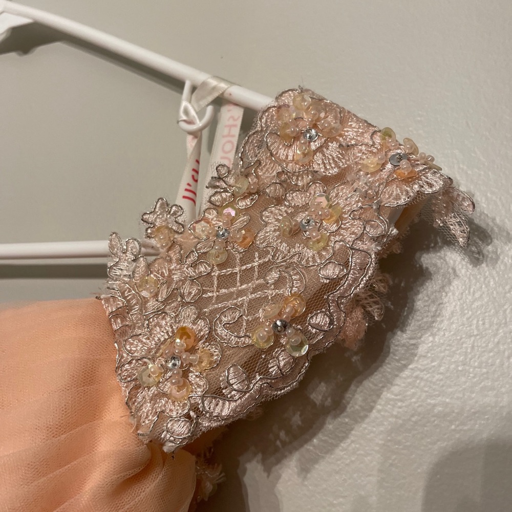 blush beaded fit and flare dress👗🤩 - Picture 3 of 5